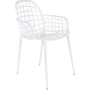 Bílá stohovatelná kovová židle ZUIVER ALBERT KUIP GARDEN