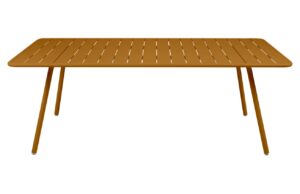 Hnědý kovový stůl Fermob Luxembourg 207 x 100 cm