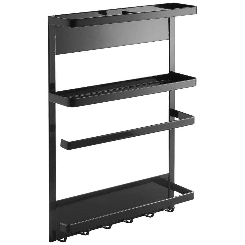 Černý kovový magnetický kuchyňský organizér Yamazaki Tower 34 x 24