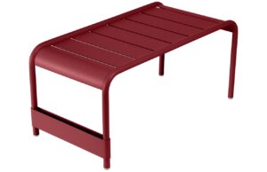 Červený kovový zahradní konferenční stolek Fermob Luxembourg 86 x 44 cm