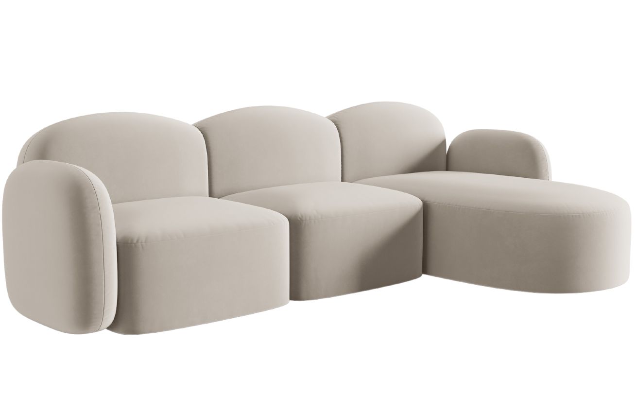 Micadoni Sametová rohová pohovka Blair 274 cm