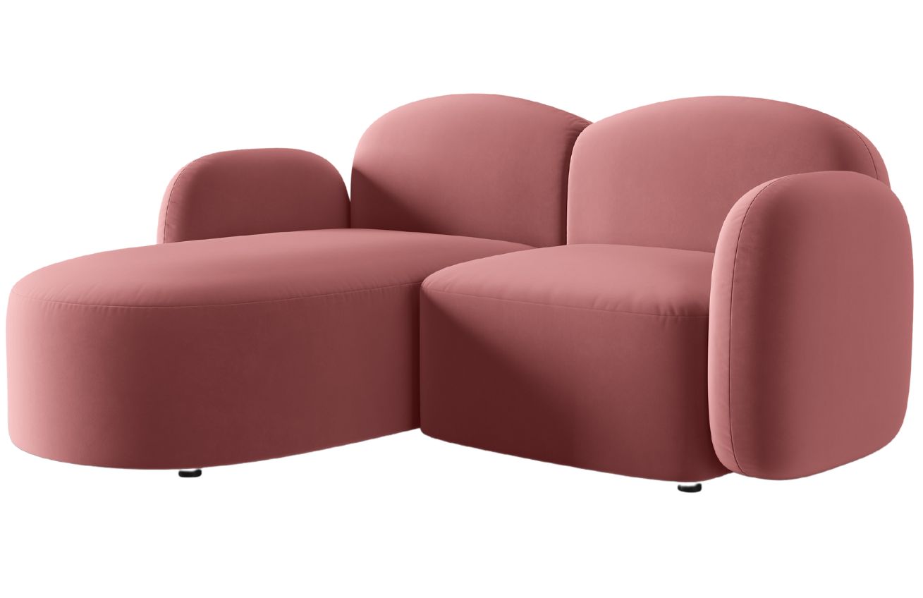 Micadoni Sametová rohová pohovka Blair 194 cm