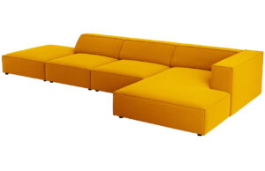 Cosmopolitan Design Sametová rohová pohovka Arendal 341 cm