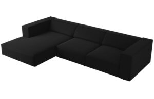 Cosmopolitan Design Sametová rohová pohovka Arendal 284 cm