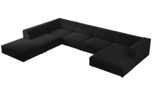 Cosmopolitan Design Sametová rohová pohovka Arendal 364 cm