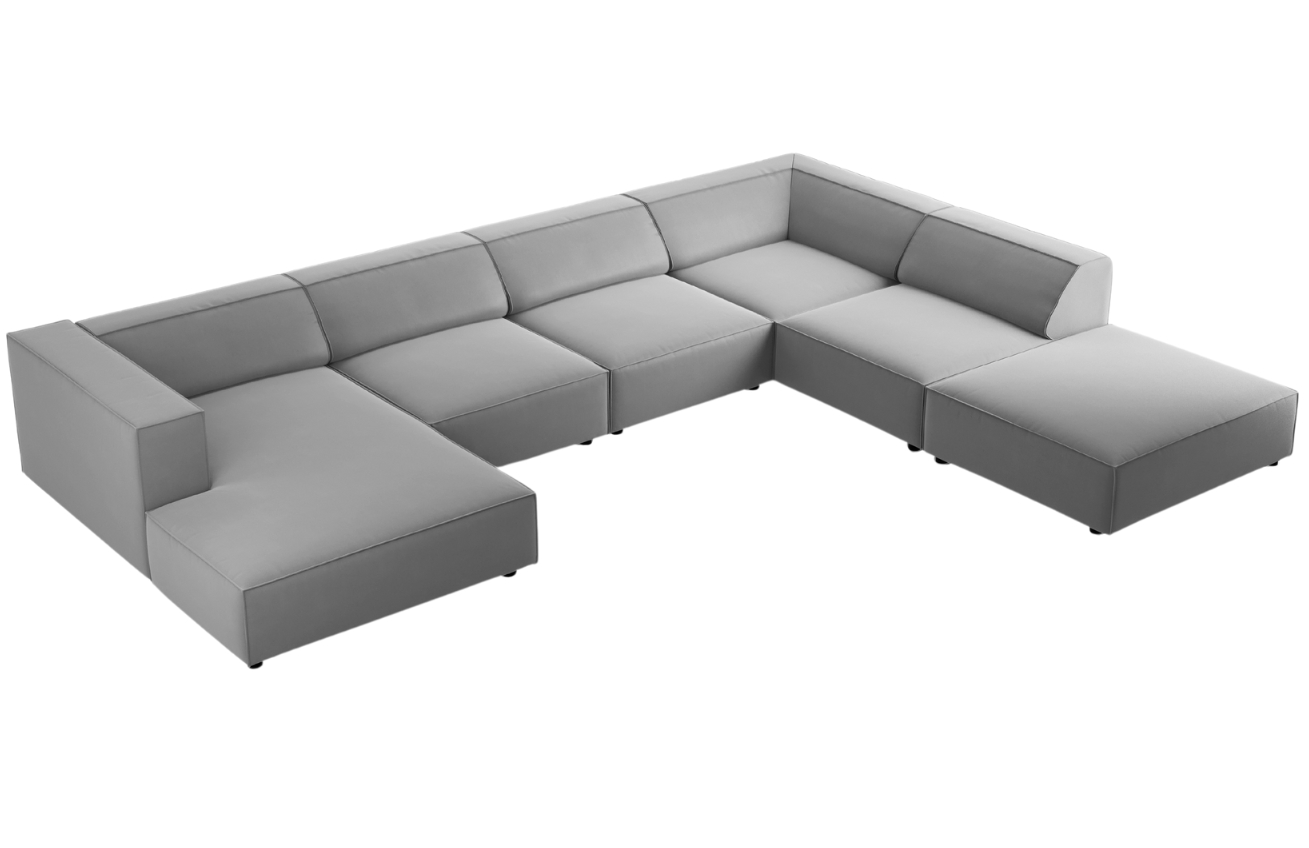 Cosmopolitan Design Sametová rohová pohovka Arendal 364 cm