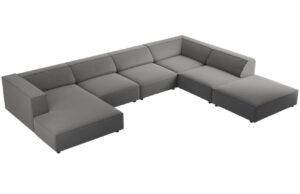 Cosmopolitan Design Sametová rohová pohovka Arendal 364 cm