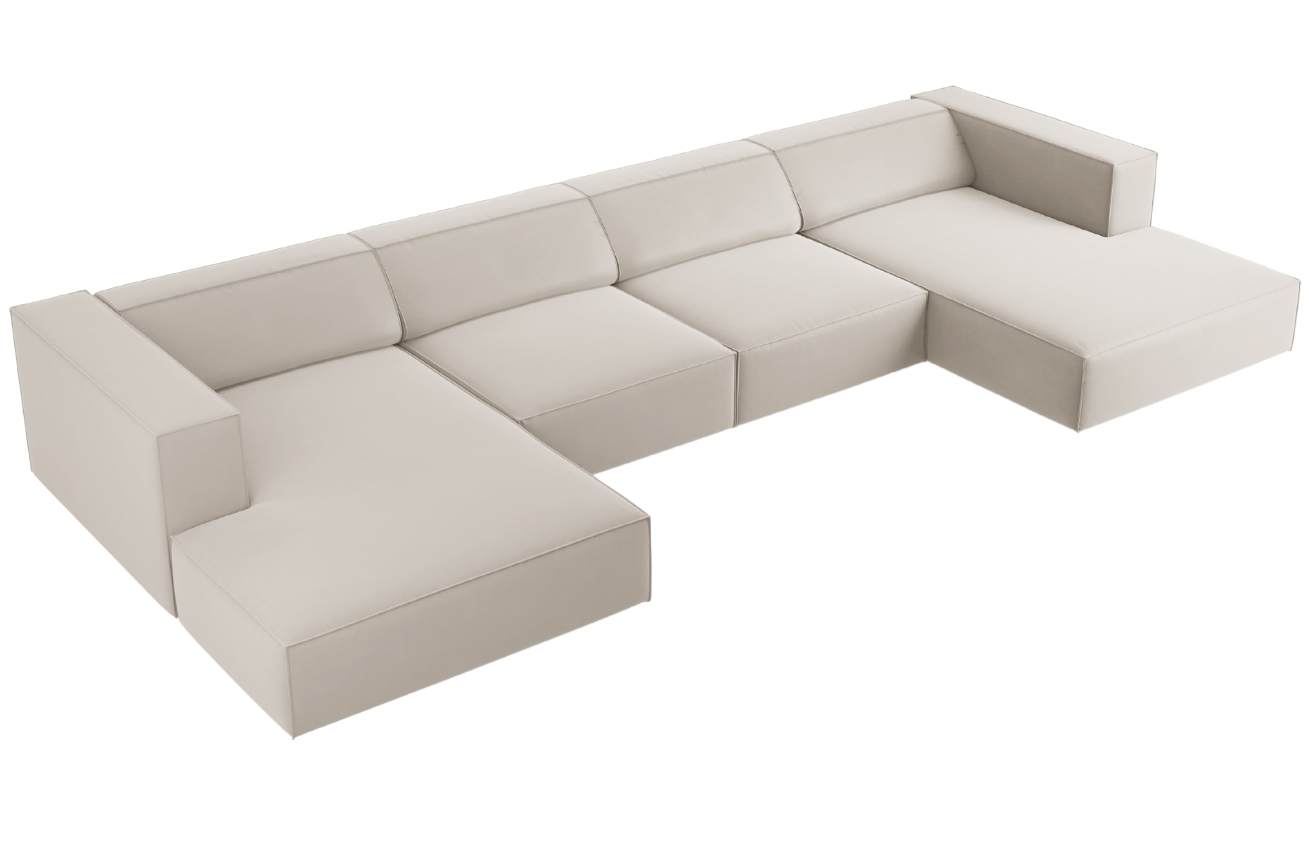 Cosmopolitan Design Sametová rohová pohovka Arendal 364 cm