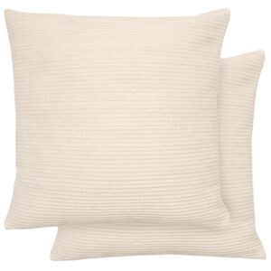 Set dvou bílých bavlněných povlaků na polštář Kave Home Vindi 50 x 50 cm