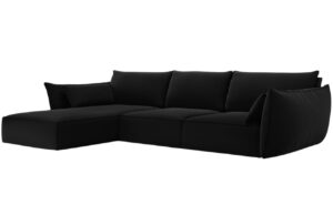 Micadoni Sametová rohová pohovka Kaelle 308 cm