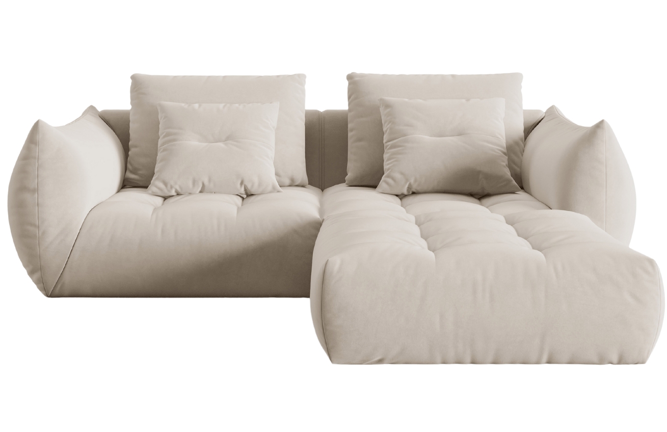 Micadoni Sametová rohová pohovka Bloom 232 cm