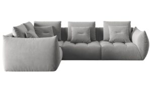 Micadoni Sametová rohová pohovka Bloom 316 cm