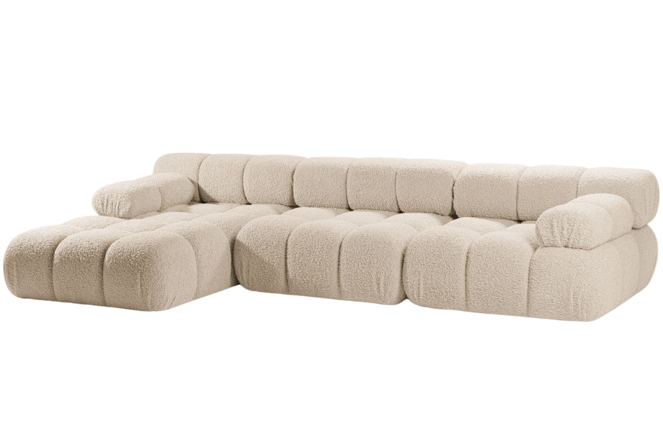 Micadoni Bouclé rohová pohovka Bellis 282 cm