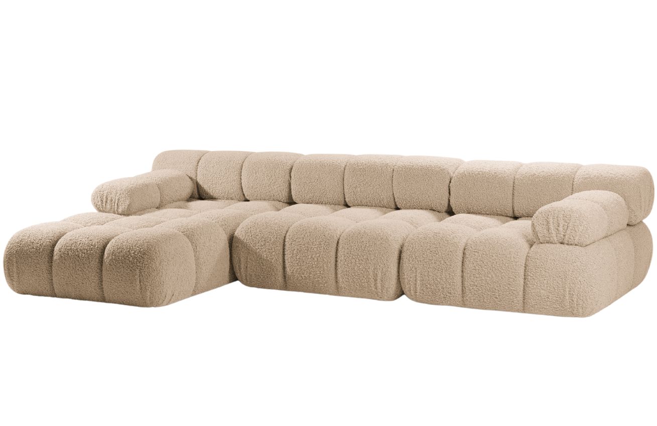 Micadoni Bouclé rohová pohovka Bellis 282 cm