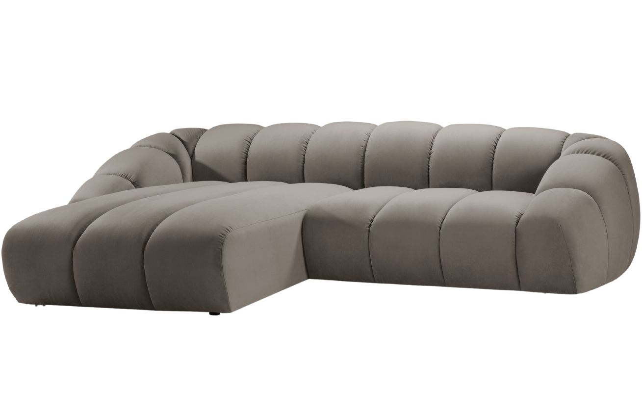 Micadoni Sametová rohová pohovka Diana 334 cm