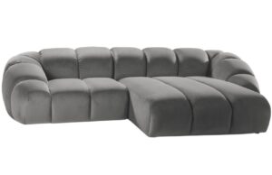 Micadoni Sametová rohová pohovka Diana 294 cm