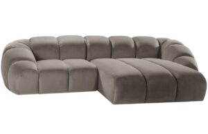 Micadoni Sametová rohová pohovka Diana 294 cm