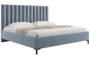 Micadoni Sametová postel Allison 160 x 200 cm s úložným prostorem