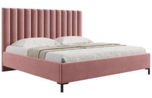 Micadoni Sametová postel Allison 180 x 200 cm s úložným prostorem