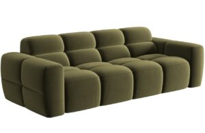 Micadoni Sametová pohovka Lisa 256 cm