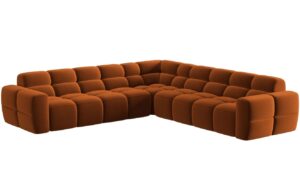 Micadoni Sametová rohová pohovka Lisa 310 cm