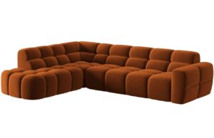 Micadoni Sametová rohová pohovka Lisa 293 cm