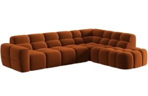 Micadoni Sametová rohová pohovka Lisa 293 cm