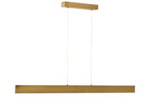 Zlaté závěsné LED světlo Kave Home Boadella 101 cm