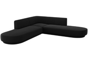 Micadoni Sametová rohová pohovka Miley 248 cm