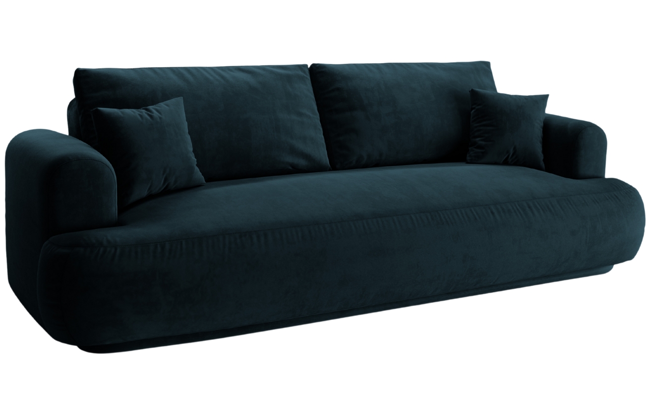 Micadoni Sametová rozkládací pohovka Ella 253 cm