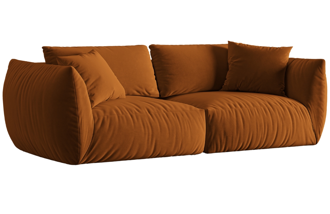 Micadoni Sametová pohovka Chris 260 cm