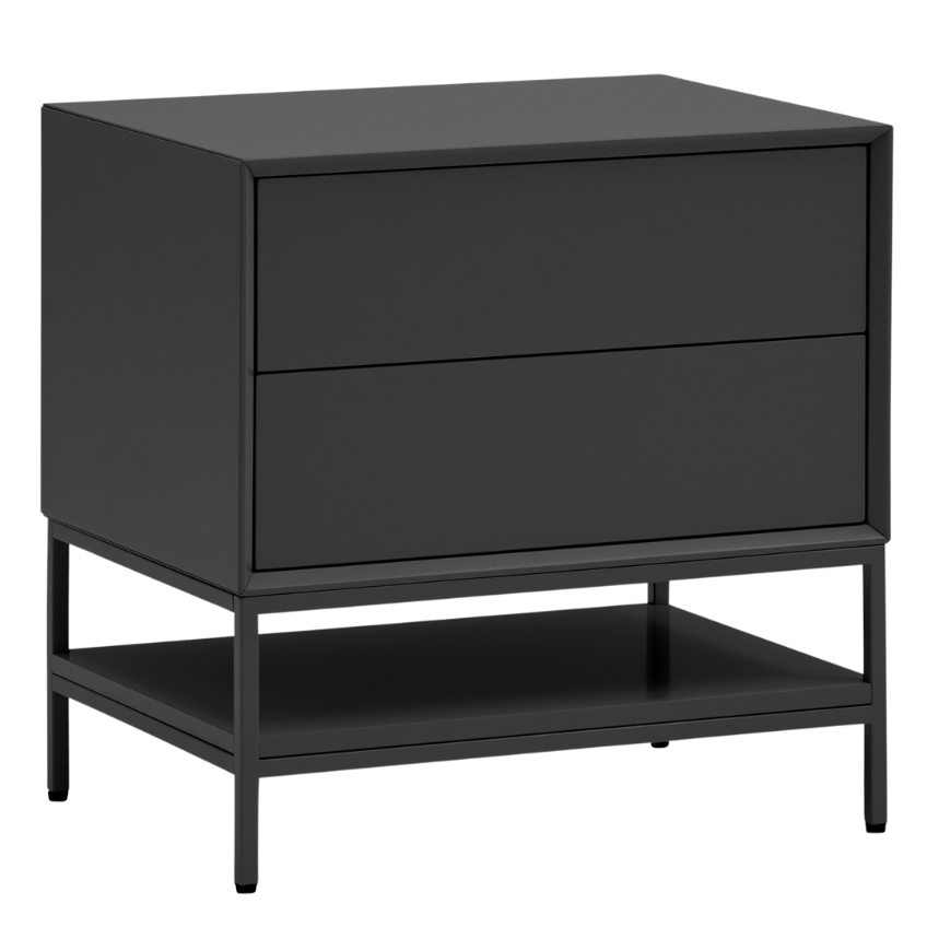 Černý noční stolek Teulat Platt 55 x 40 cm