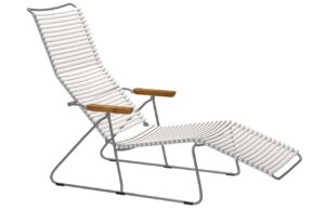 Houe Bílé plastové zahradní lehátko Click II.