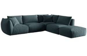 Micadoni Sametová rohová pohovka Chris 295 cm
