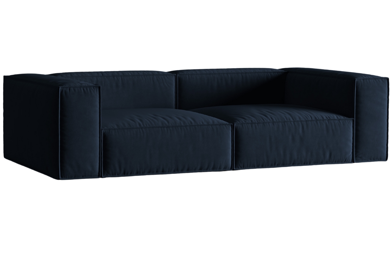 Micadoni Sametová pohovka Nuria 250 cm