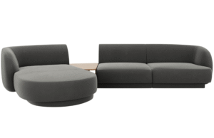 Micadoni Sametová rohová pohovka Miley 303 cm