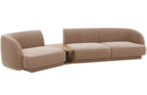 Micadoni Sametová pohovka Miley 303 cm