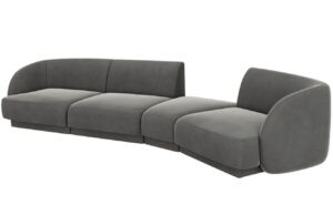 Micadoni Sametová pohovka Miley 327 cm