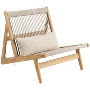 GUBI Dubové křeslo Initial s výpletem