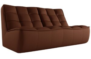 Maison Heritage Koňakově hnědá kožená pohovka Moni 163 cm