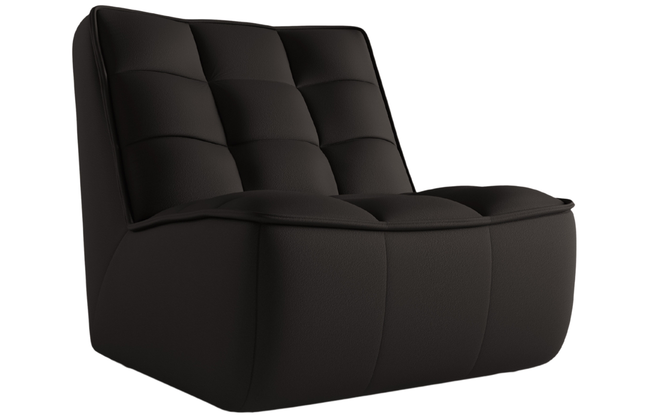 Maison Heritage Černé kožené křeslo Moni