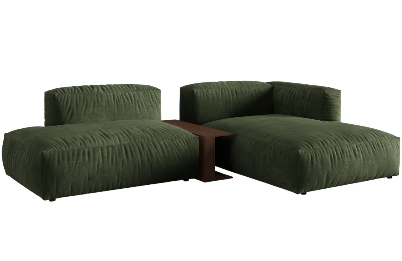 Micadoni Sametová rohová pohovka Martina 285 cm