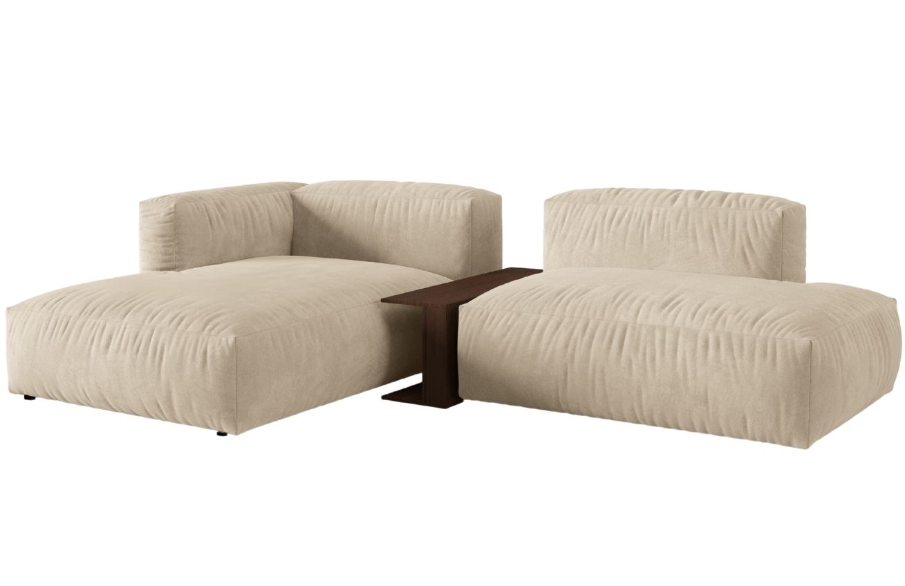 Micadoni Sametová rohová pohovka Martina 285 cm