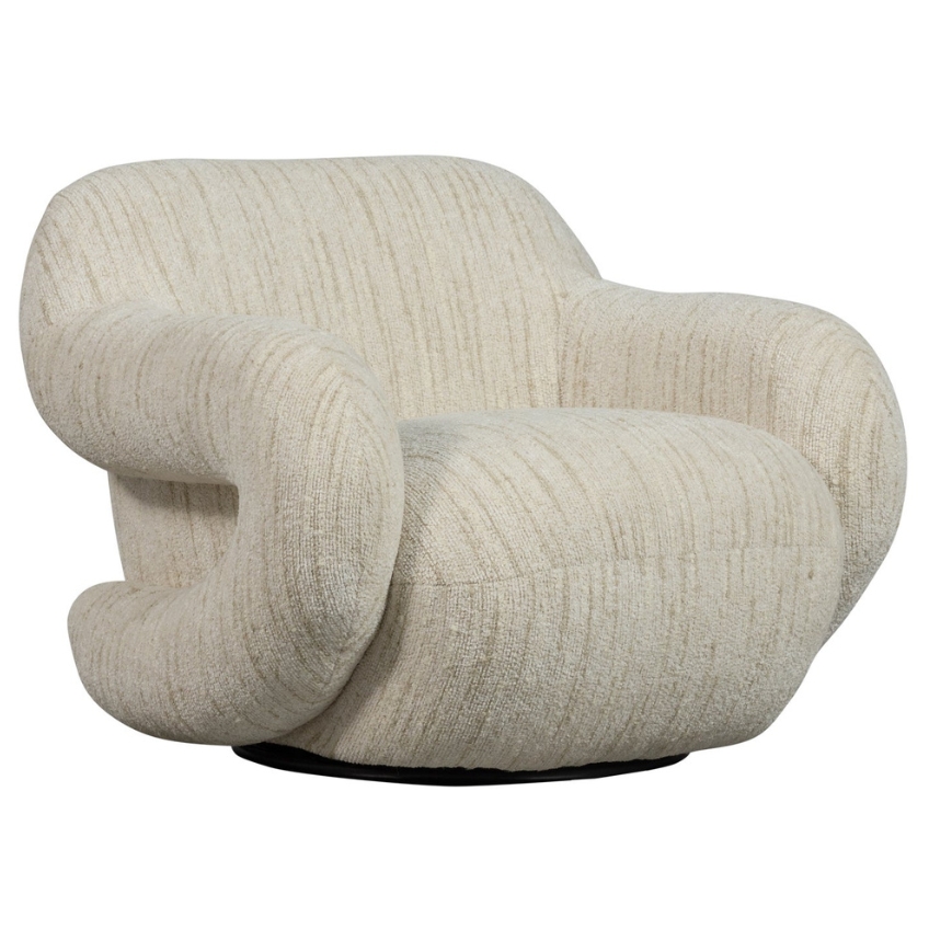 WOOOD Béžové otočné křeslo Folke