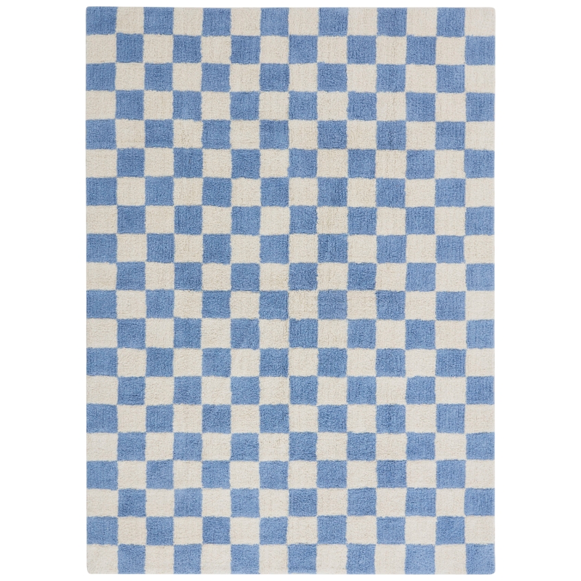 Jotex Modrý kostkovaný koberec MELA 170 x 240 cm