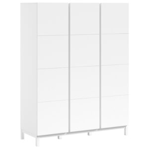 Bílá dřevěná skříň Vipack Eva 196 x 149 cm