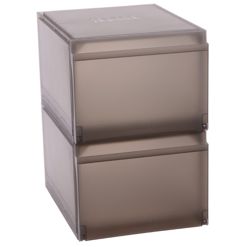 Joseph Joseph Set dvou šedých plastových úložných boxů na boty Shoecase