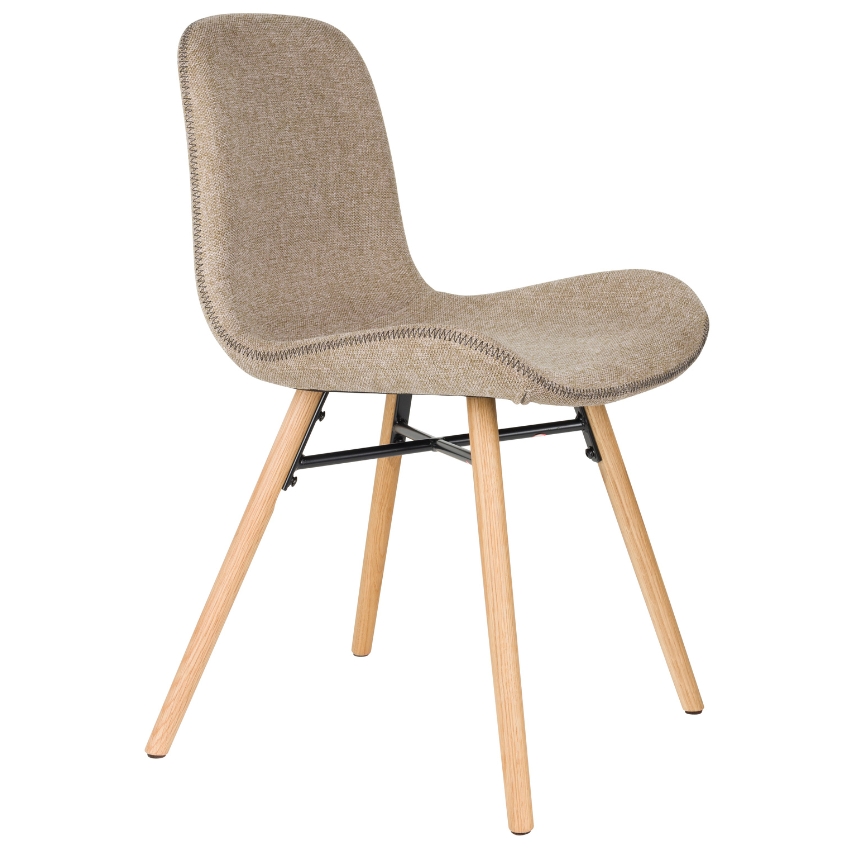 White Label Hnědá čalouněná jídelní židle WLL LESTER