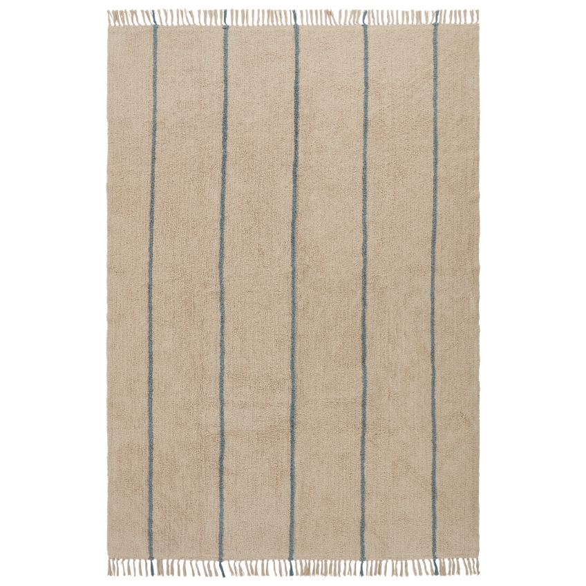 Jotex Hnědo-modrý bavlněný koberec JASMINE 200 x 300 cm