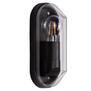 Nova Luce Tmavě šedé venkovní nástěnné světlo Amel